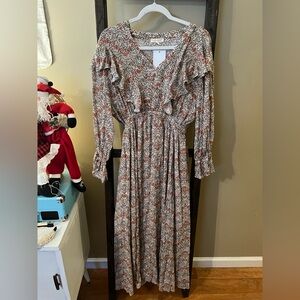 Promesa Floral Ruffle Long Sleeve Dress